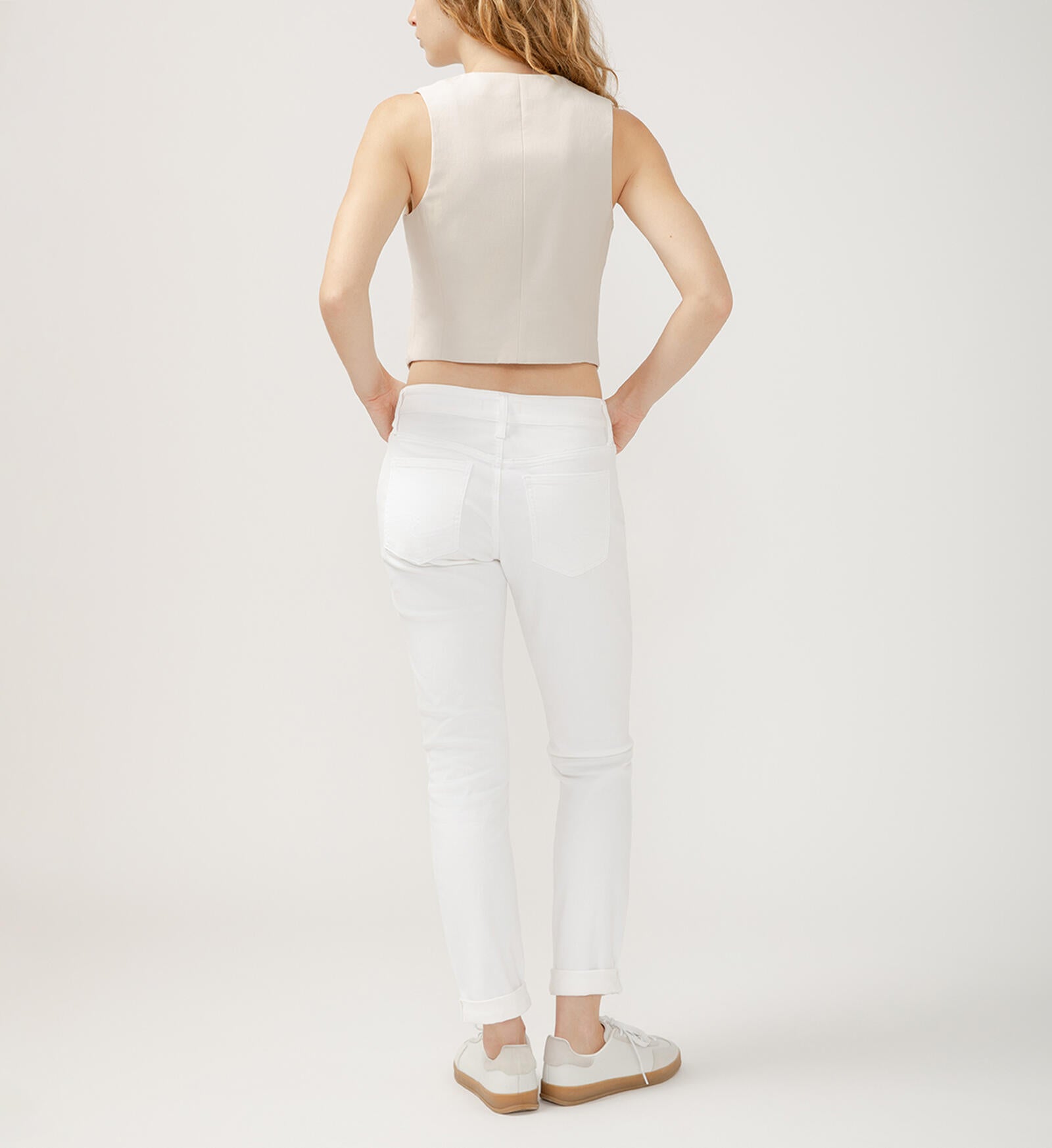 SILVER JEANS BOYFRIEND MID RISE SLIM LEG LUXE STRETCH JEANS